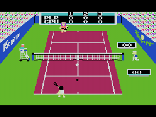 Konami Antiques: MSX Collection Vol. 3 (PlayStation) screenshot: Konami's Tennis: gameplay