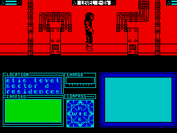 Marsport (ZX Spectrum) screenshot: The equivalent of the road names in Dun Darach
