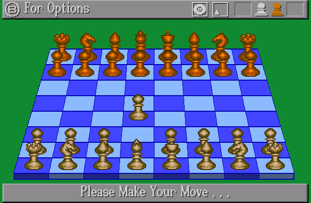 TeleGames (CDTV) screenshot: Chess - making a move