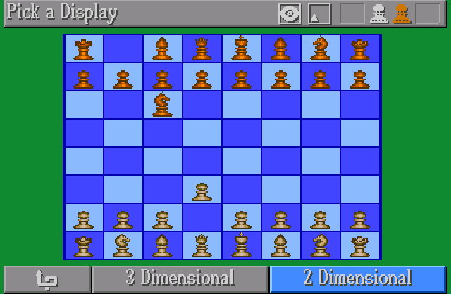 TeleGames (CDTV) screenshot: Chess - top down view