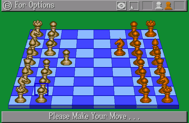 TeleGames (CDTV) screenshot: Chess - side view