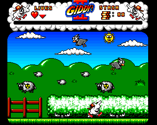 Giddy II: Hero in an Egg Shell (Amiga) screenshot: Radioactive sheep