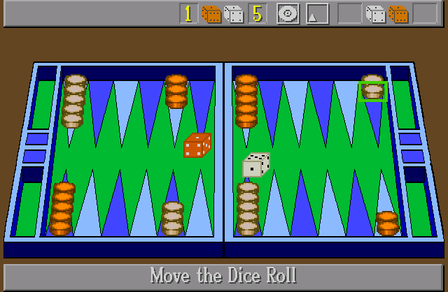 TeleGames (CDTV) screenshot: Backgammon