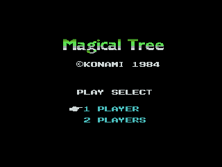 Konami Antiques: MSX Collection Vol. 2 (PlayStation) screenshot: Magical Tree: title screen