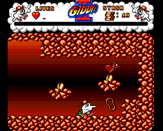 Giddy II: Hero in an Egg Shell (Amiga) screenshot: Rubber band