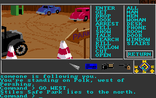 Borrowed Time (Amiga) screenshot: Where am I now?