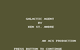 Stuart Smith's Adventure Construction Set (Amiga) screenshot: The title for Galactic Agent