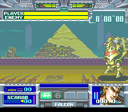 Battle Clash (SNES) screenshot: Egypt has seen better days... (level 2)