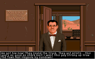 It Came from the Desert II (Amiga) screenshot: The mayor