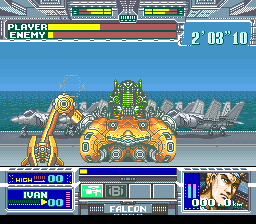 Battle Clash (SNES) screenshot: Not much left of this one