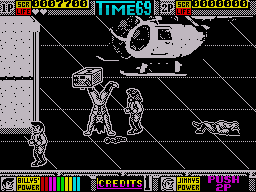 Double Dragon II: The Revenge (ZX Spectrum) screenshot: The enemies are more acrobatic than before