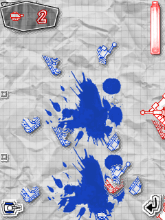 Panzer Panic (J2ME) screenshot: Oh no! Two tanks destroyed in a round.