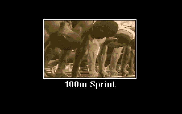 The Carl Lewis Challenge (Amiga) screenshot: 100m Sprint event