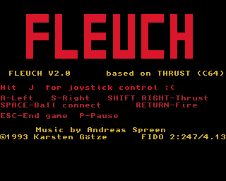 Fleuch 2.0 (Amiga) screenshot: Title screen