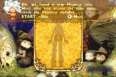 Arthur and the Invisibles: The Game (Game Boy Advance) screenshot: Found a Minimoy rune