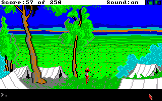 Gold Rush! (Amiga) screenshot: An overlook of the plains.