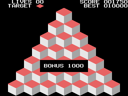 Fuzzball (MSX) screenshot: Finished the pyramid