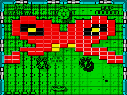 Batty (ZX Spectrum) screenshot: Kill aliens bonus.
