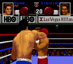 Boxing Legends of the Ring (Genesis) screenshot: Throwing a right cross
