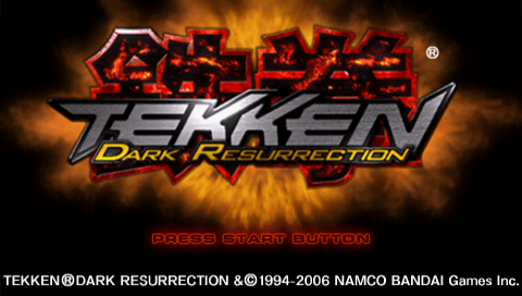 Tekken: Dark Resurrection (PSP) screenshot: Title screen