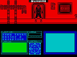 Marsport (ZX Spectrum) screenshot: Game start