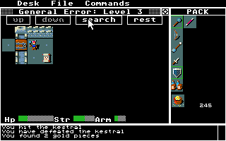 Screenshot of Rogue (Atari ST, 1980) - MobyGames