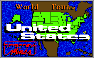 Great States II (Amiga) screenshot: Title screen (World Tour: United States)