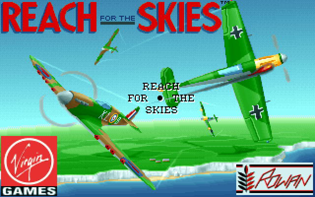 Reach for the Skies (DOS) screenshot: Title screen