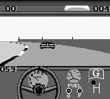 Bill Elliott's NASCAR Fast Tracks (Game Boy) screenshot: Step on it!