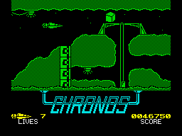 Chronos: A Tapestry of Time (ZX Spectrum) screenshot: Level 5 - The Forbidden Caves.