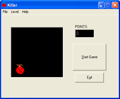 Killer (Windows) screenshot: Three points so far...