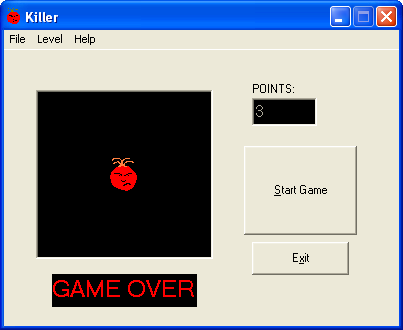 Killer (Windows) screenshot: I lose.
