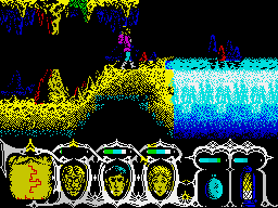 Viaje al centro de la tierra (ZX Spectrum) screenshot: Cherished goal is close.