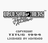 The Blues Brothers: Jukebox Adventure (Game Boy) screenshot: Title Screen
