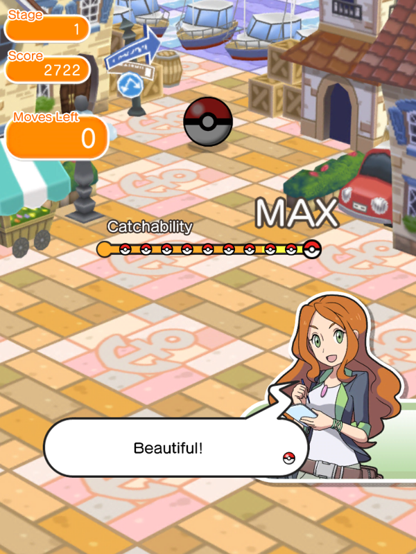 Pokémon Shuffle (iPad) screenshot: Got it.