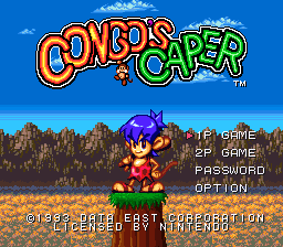 Congo's Caper (SNES) screenshot: Title screen.