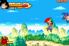 Dragon Ball: Advanced Adventure (Game Boy Advance) screenshot: Some enemies can fly.