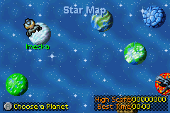 Dragon Ball GT: Transformation (Game Boy Advance) screenshot: Selecting a mission