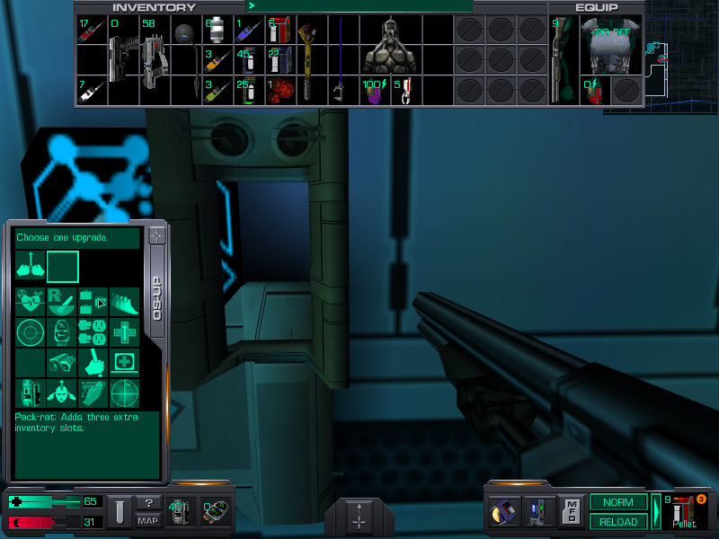 System Shock 2 (Windows) screenshot: The RPG features are quite important. Use this terminal to gain new abilities!