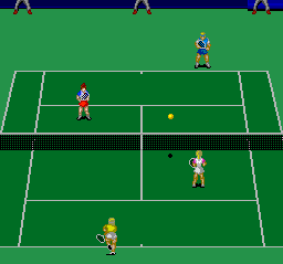 Power Tennis (TurboGrafx-16) screenshot: Mix doubles
