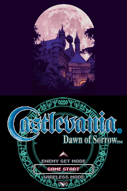 Castlevania: Dawn of Sorrow (Nintendo DS) screenshot: Title screen