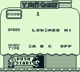 Yoshi's Cookie (Game Boy) screenshot: Single Player Main Menu