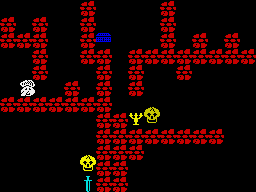 Skuldugery (ZX Spectrum) screenshot: Complicated maze