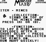 Monster Max (Game Boy) screenshot: Mines