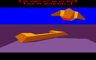 A.G.E. (Amiga) screenshot: Tutorial - Vessel depositing ship