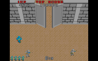 Commando (Atari ST) screenshot: Enemy gets more backup.