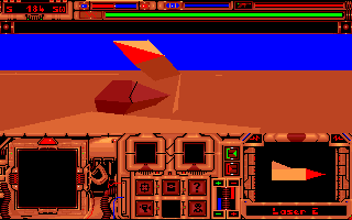 A.G.E. (Amiga) screenshot: The medic unit restores the ship's condition