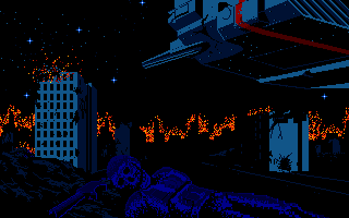Galactic Empire (Amiga) screenshot: Intro - Battle