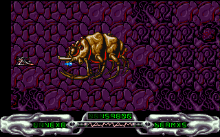 Lethal Zone (Amiga) screenshot: Second level boss