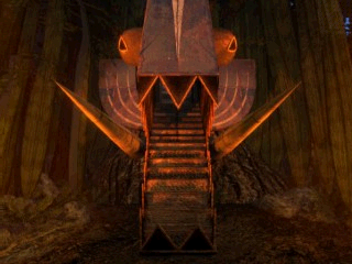 Riven: The Sequel to Myst (Windows Mobile) screenshot: Idol or religious totem in the jungle